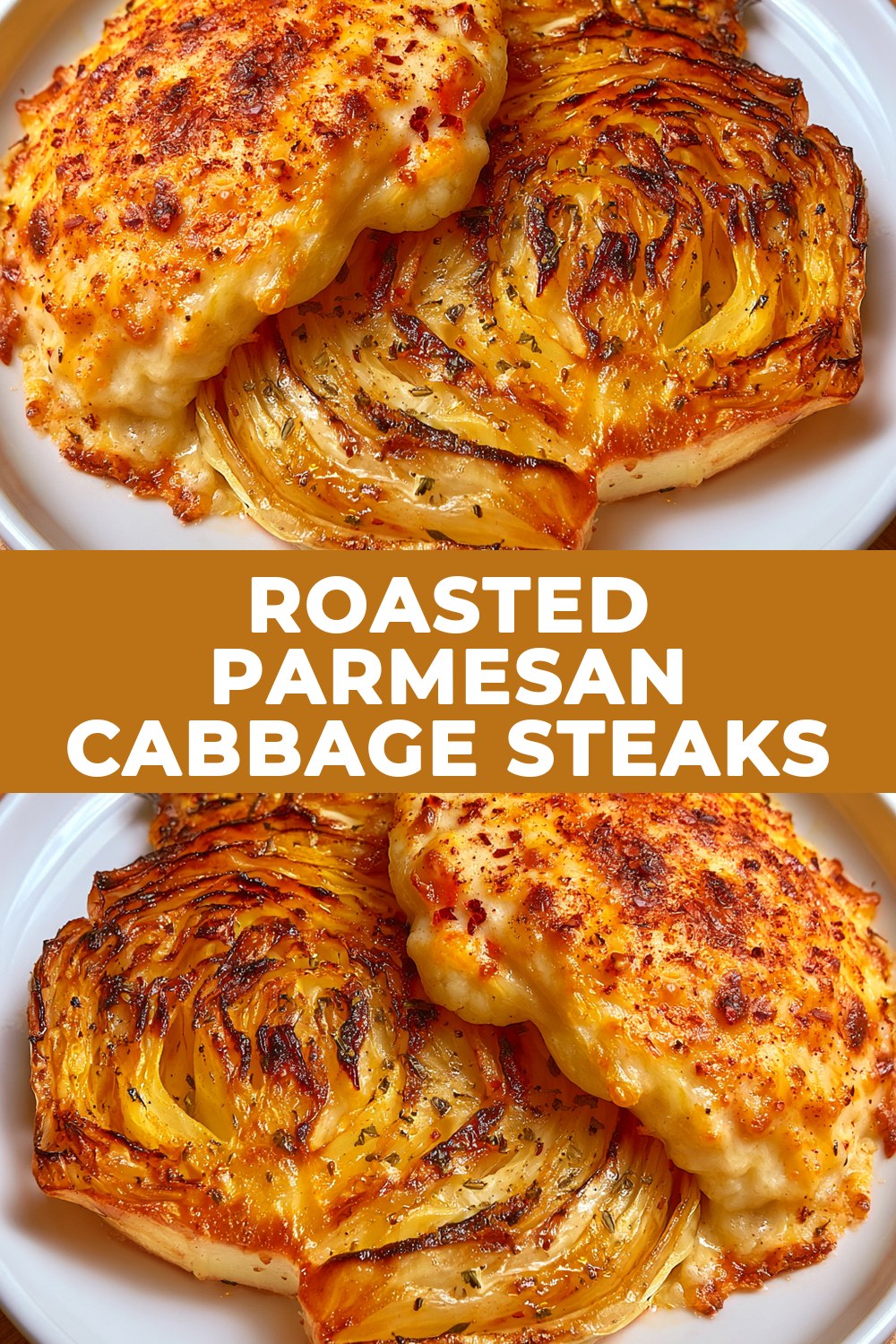 Roasted Parmesan Cabbage Steaks Recipe