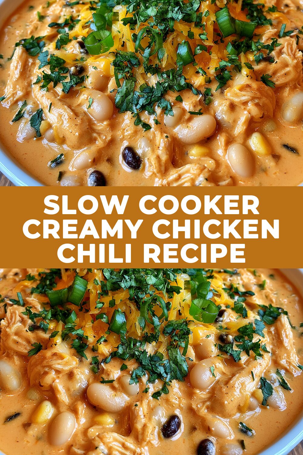 Slow Cooker Creamy Chicken Chili Recipe