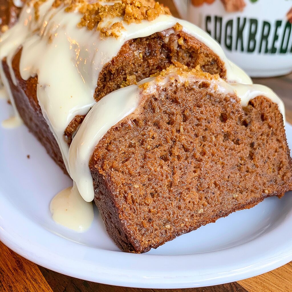 Spiced Gingerbread Loaf with Cream Cheese Glaze