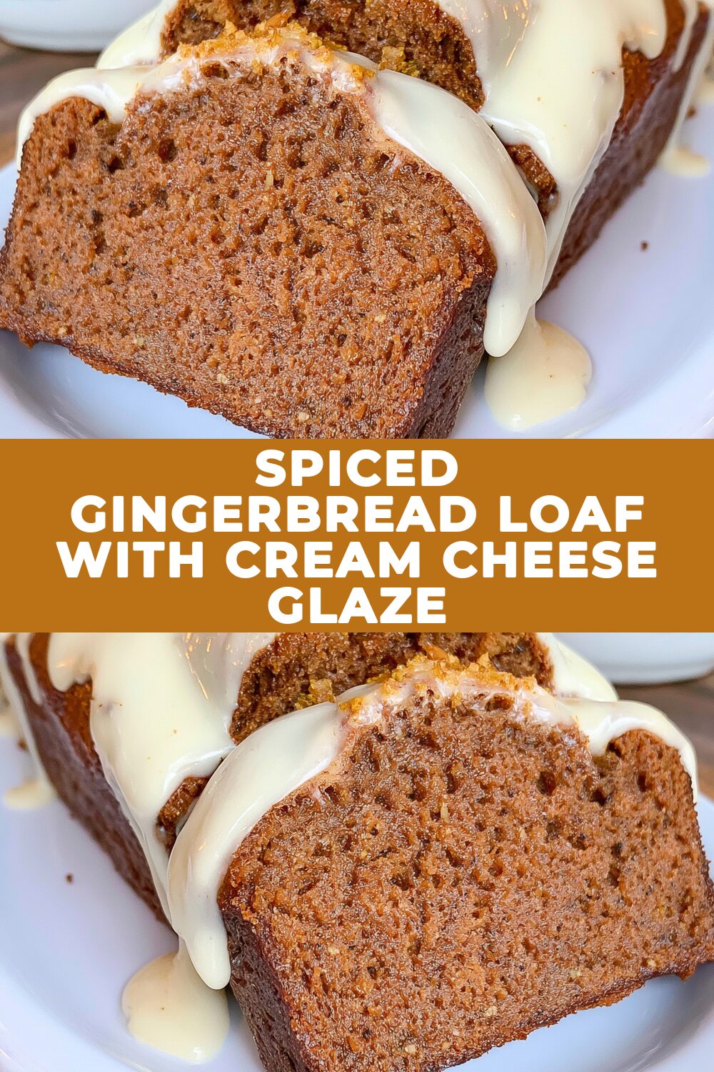 Spiced Gingerbread Loaf with Cream Cheese Glaze Recipe
