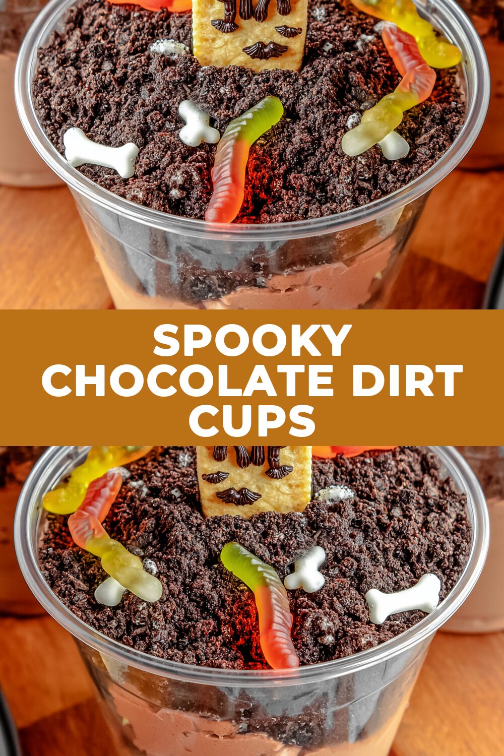Spooky Chocolate Dirt Cups Recipe