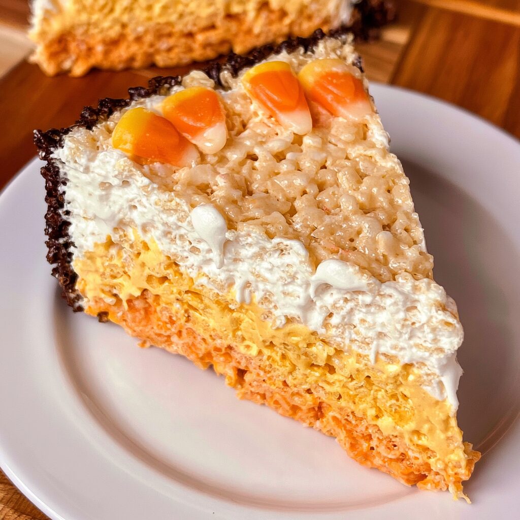 Sweet Candy Corn Krispie Treats