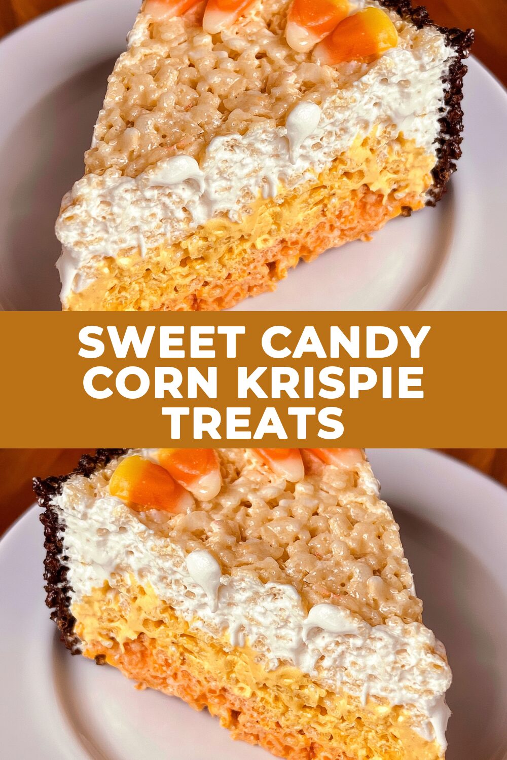 Sweet Candy Corn Krispie Treats Recipe