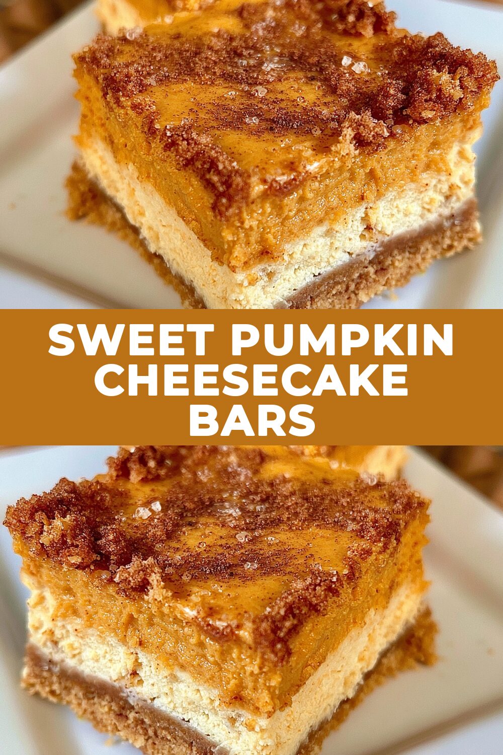 Sweet Pumpkin Cheesecake Bars Recipe