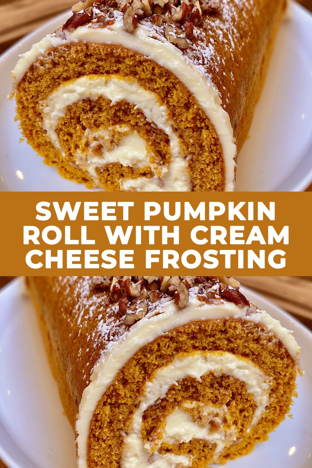 Sweet Pumpkin Roll With Cream Cheese Frosting Recipe